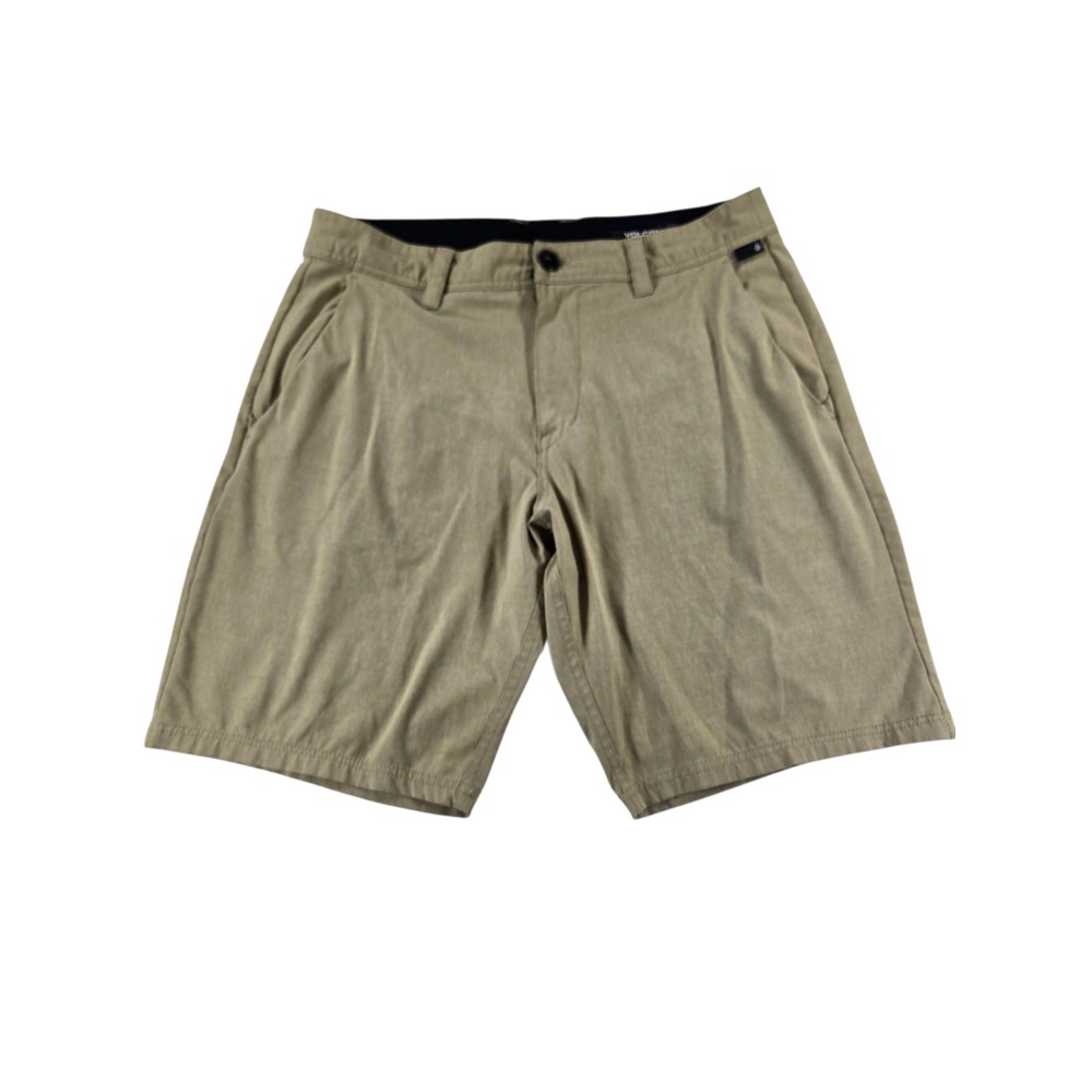 Volcom Mens 32 Hybrid Shorts Active Tan Skateboarding